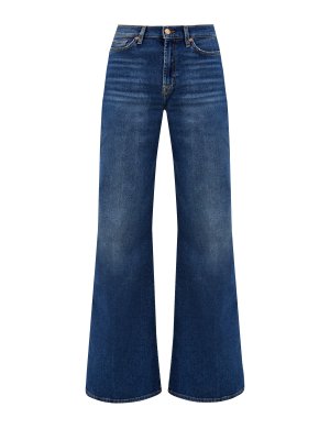 Широкие джинсы Lotta в стиле 70-х из винтажного денима 7 FOR ALL MANKIND. Цвет: синий