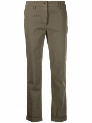 Mid-rise straight-leg trousers ASPESI. Цвет: зеленый