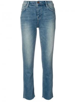 Укороченные джинсы с необработанными краями Current/Elliott