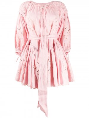 Платье с цветочной вышивкой Innika Choo. Цвет: розовый