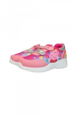 Кроссовки с цветочным блеском, розовый Peppa Pig