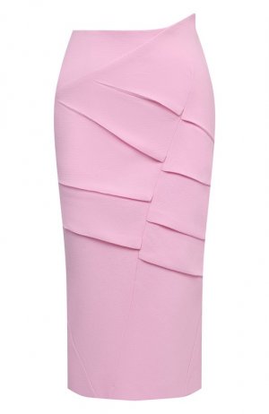 Шерстяная юбка Roland Mouret. Цвет: розовый