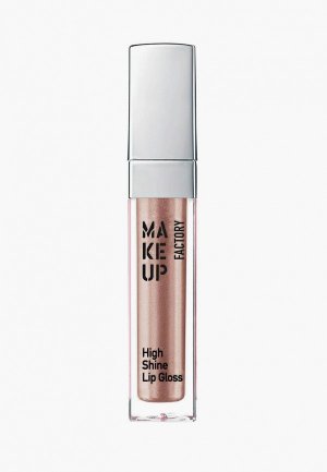 Блеск для губ Make Up Factory с эффектом влажных High Shine т.14 радужное мерцание, 6.5 мл. Цвет: бежевый