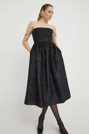 Платье из смесовой шерсти, черный Stine Goya