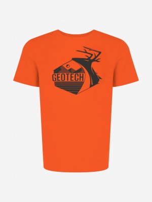 Футболка мужская , Оранжевый Geotech. Цвет: оранжевый