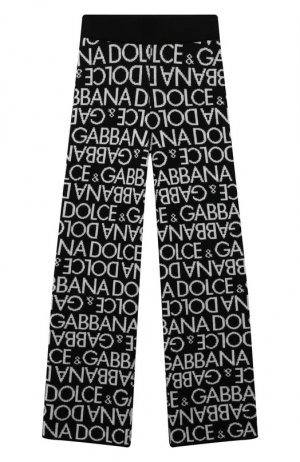 Шерстяные брюки Dolce & Gabbana. Цвет: чёрно-белый