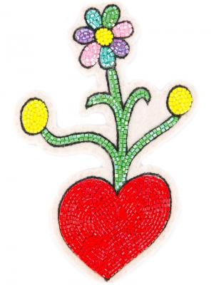 Заплатка на липучке в виде цветка Olympia Le-Tan. Цвет: разноцветный