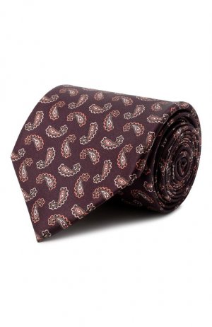 Комплект из галстука и платка Brioni. Цвет: бордовый