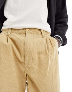 Вельветовые брюки чинос свободного кроя Authentic бежевого цвета Vans. Цвет: бежевый