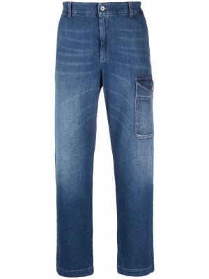 Прямые джинсы средней посадки Barena. Цвет: синий