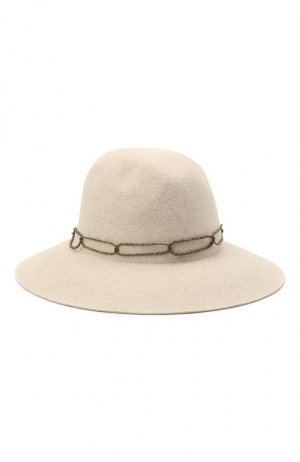 Фетровая шляпа с мехом кролика Brunello Cucinelli. Цвет: белый