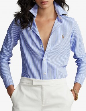 Рубашка Хайди с длинными рукавами Ralph Lauren, цвет Harbor Island Blue,White Polo Lauren