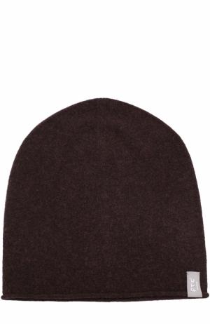 Кашемировая шапка бини FTC. Цвет: темно-коричневый