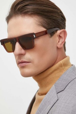 Солнцезащитные очки , коричневый Saint Laurent