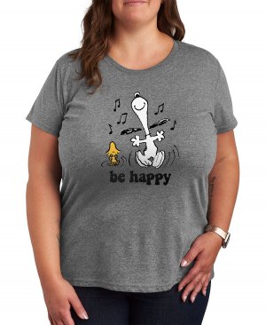 Модная футболка больших размеров с рисунком Snoopy , серый Air Waves