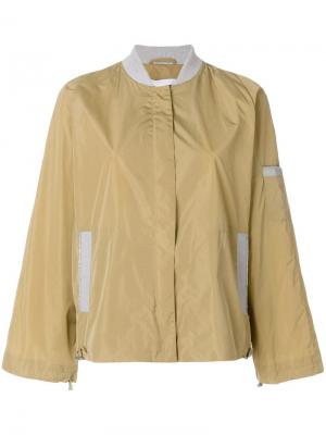 Приталенная куртка на молнии Fabiana Filippi. Цвет: коричневый