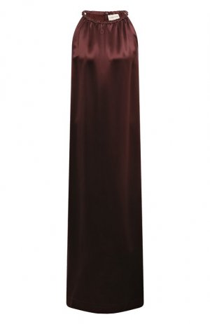 Платье из шелка и вискозы Loulou Studio. Цвет: бордовый