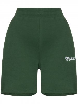 Спортивные шорты с вышитым логотипом Danielle Guizio. Цвет: зеленый