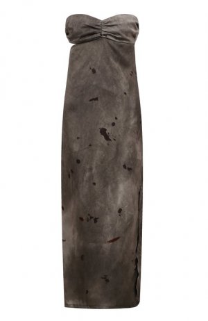 Платье из вискозы Uma Wang. Цвет: серый