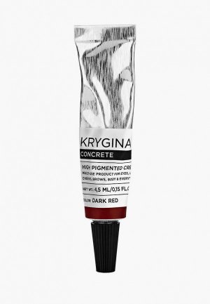 Пигмент для макияжа Krygina Cosmetics универсальное макияжа. Кремовый Concrete Dark Red, 4,5 мл. Цвет: красный