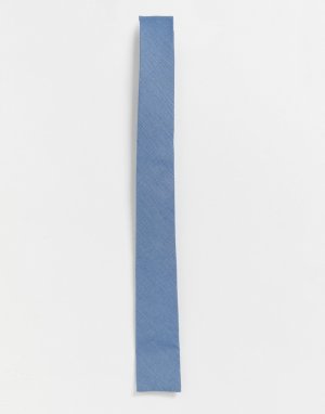 Синий льняной премиум-галстук Jack & Jones
