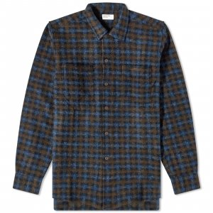 Рубашка Checkered Fleece Work, цвет Brown & Sky Universal Works