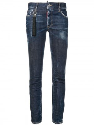 Зауженные джинсы-бойфренды Dsquared2. Цвет: синий