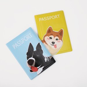 Подарочный набор: 2 обложки для паспорта, цвет жёлтый/голубой No brand