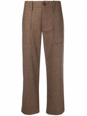 Укороченные брюки строгого кроя Jejia. Цвет: коричневый