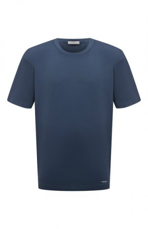 Хлопковая футболка Cortigiani. Цвет: синий