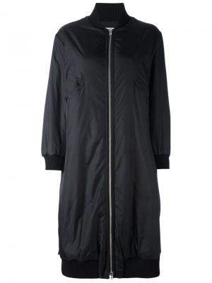 Объемное пальто в стиле куртки бомбер Hache. Цвет: чёрный