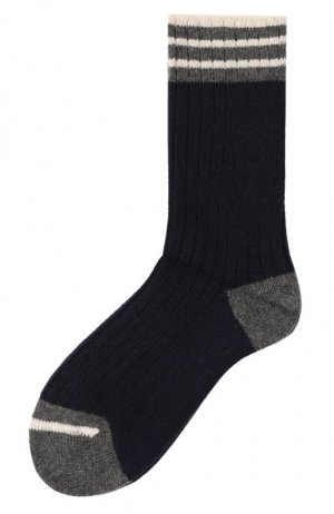 Кашемировые носки Brunello Cucinelli. Цвет: синий