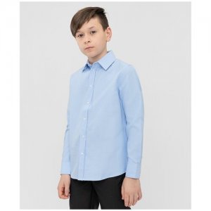 Школьная рубашка , размер 158, голубой Button Blue. Цвет: голубой