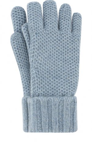 Кашемировые перчатки Loro Piana. Цвет: голубой