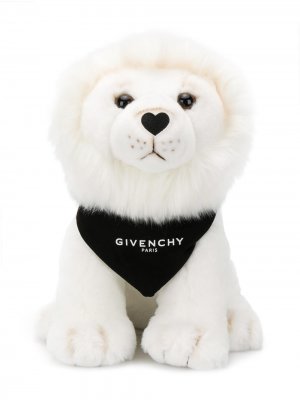 Мягкая игрушка в виде льва с логотипом Givenchy Kids. Цвет: белый