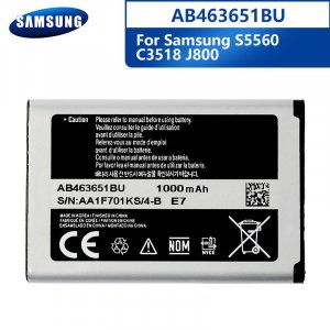 Оригинальный аккумулятор AB463651BU для J800 S3650 S7070 S5608 S3370 L700 W559 S5628 C3222 AB463651BC AB463651BE ​​1000 мАч Samsung
