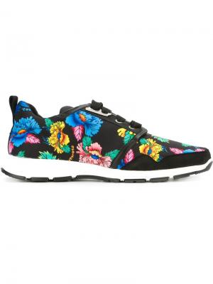 Floral print sneakers Dsquared2. Цвет: чёрный