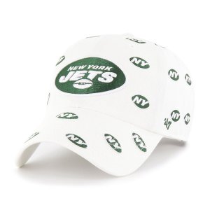 Женская регулируемая кепка белого цвета New York Jets Confetti Clean Up '47 Unbranded