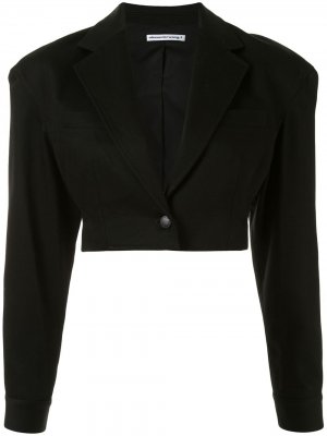 Укороченный однобортный пиджак alexanderwang.t. Цвет: черный