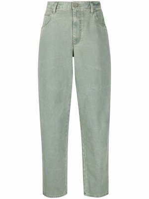 Зауженные джинсы с завышенной талией Alberta Ferretti. Цвет: зеленый