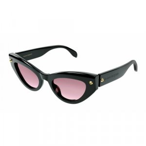 Солнцезащитные очки AM0407S 005, черный Alexander McQueen. Цвет: черный