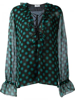 Блузка свободного кроя с рюшами Au Jour Le. Цвет: чёрный
