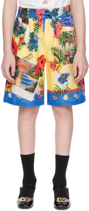Детские шорты с разноцветным принтом Dolce&Gabbana