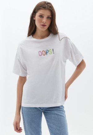 Футболка с принтом , белый OXXO