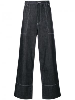 Широкие джинсы Kenzo. Цвет: синий