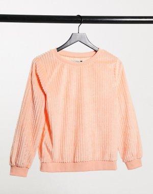 Персиковый вельветовый oversized-свитер -Оранжевый Street Collective