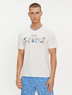Пижамная футболка стандартного кроя , экрю United Colors Of Benetton