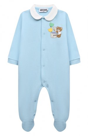 Хлопковая пижама Moschino. Цвет: голубой