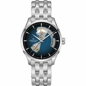 Наручные часы Jazzmaster H32675140, серебряный, синий Hamilton. Цвет: серебристый/синий