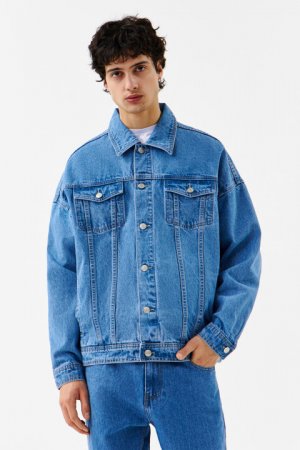 Куртка джинсовая с отложным воротником befree. Цвет: голубой